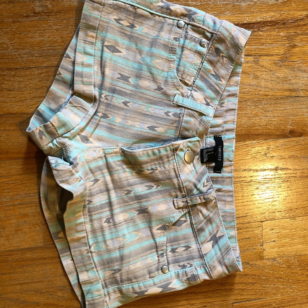 Aztec patterned shorts